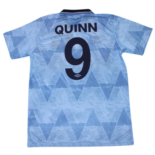 Camisa Manchester City Home 88/90 - Versão Retrô "Quinn" Nº 9