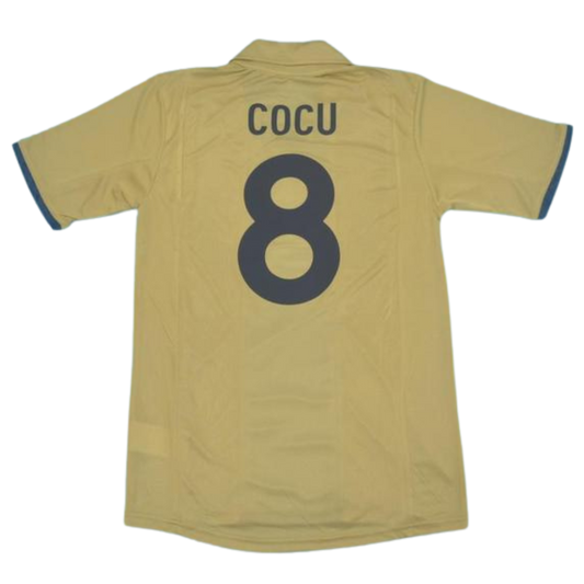 Camisa Barcelona Away 01/02 - Versão Retrô "Cocu" Nº 8