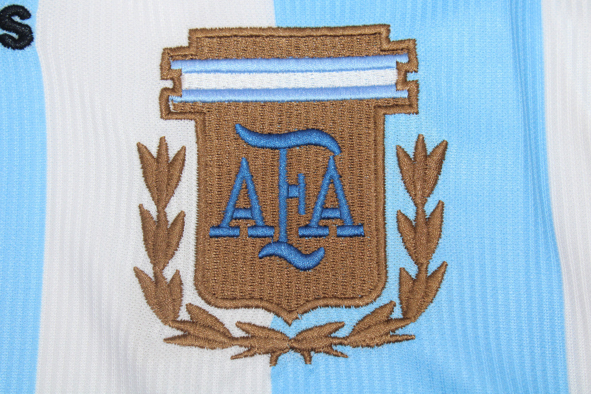Camisa Argentina Manga Longa Home 1998 - Versão Retrô