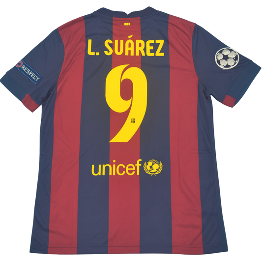 Camisa Barcelona Home 14/15 - Versão Retrô "Suárez" Nº 9