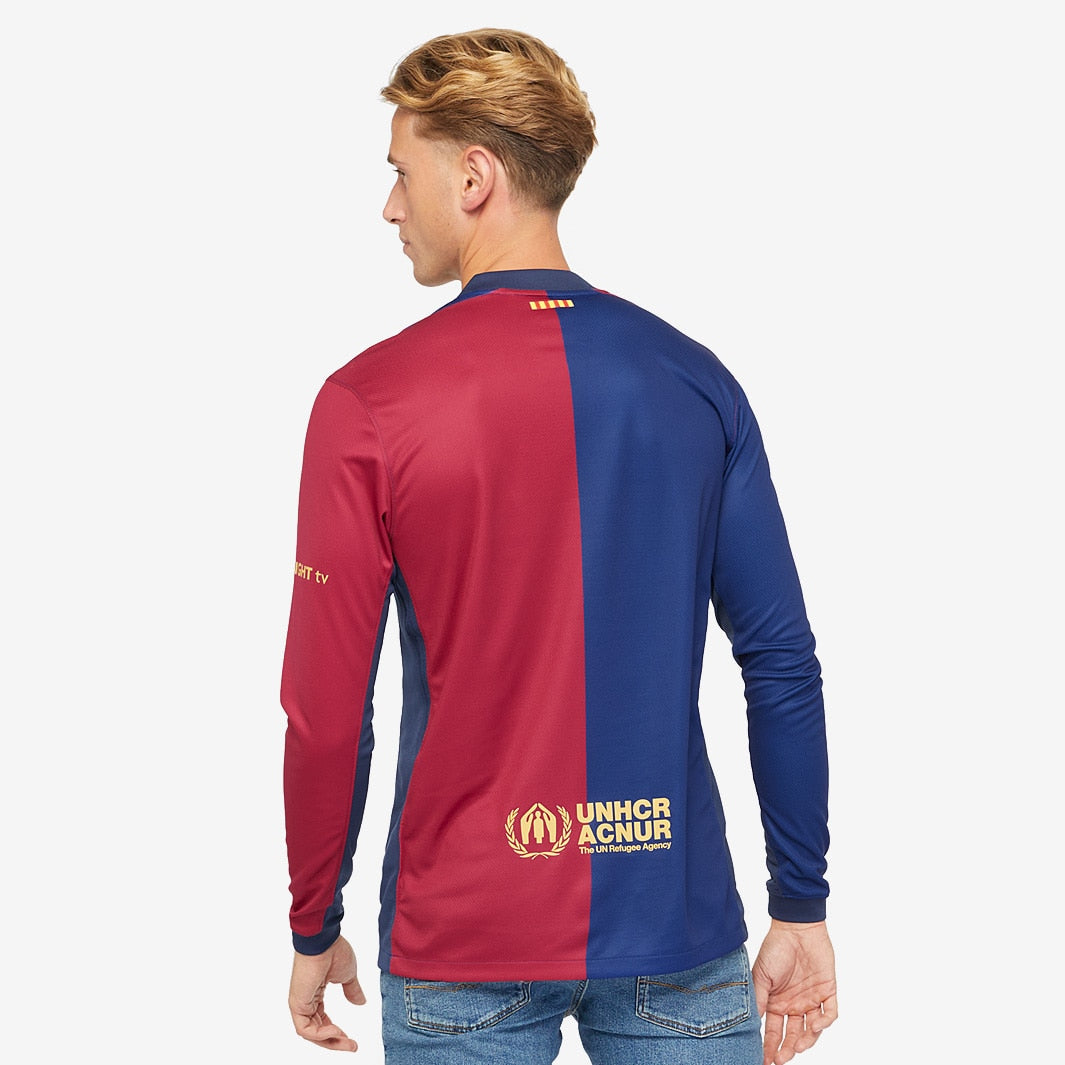Camisa Barcelona Manga Longa Home 24/25 - Versão Retrô