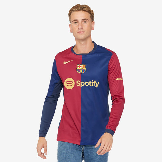 Camisa Barcelona Manga Longa Home 24/25 - Versão Retrô