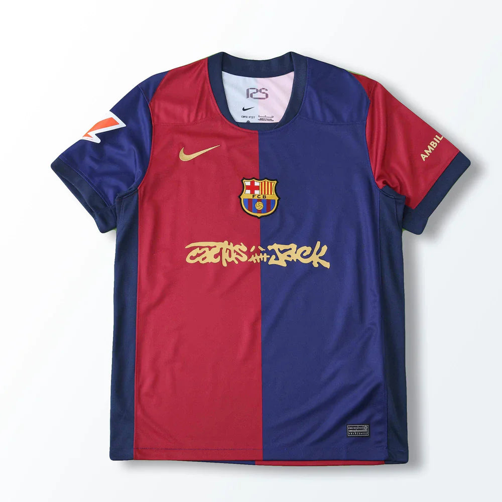 Camisa Nike Barcelona Home Edição Especial Travis Scott 2025 Masculina