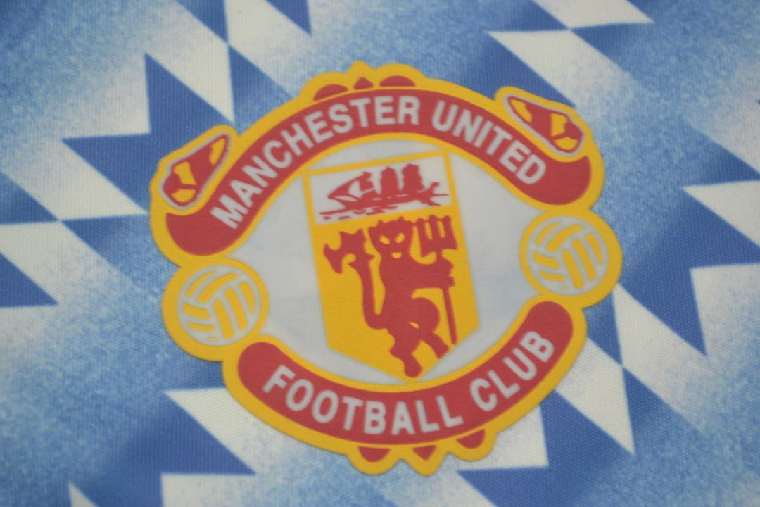 Camisa Manchester United Manga Longa 90/92 - Versão Retrô