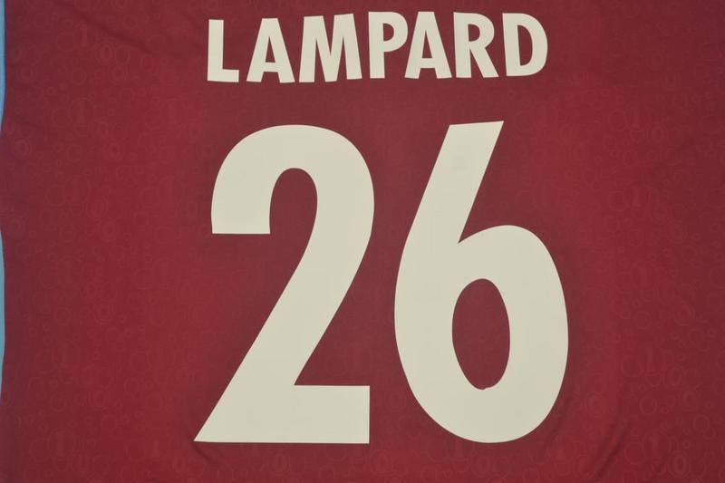 Camisa West Ham 100 anos 95/97 - Versão Retrô "Lampard" Nº 26