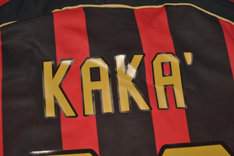 Camisa Retrô Milan Home UCL Versão 06/07 "Kaká" N°.22