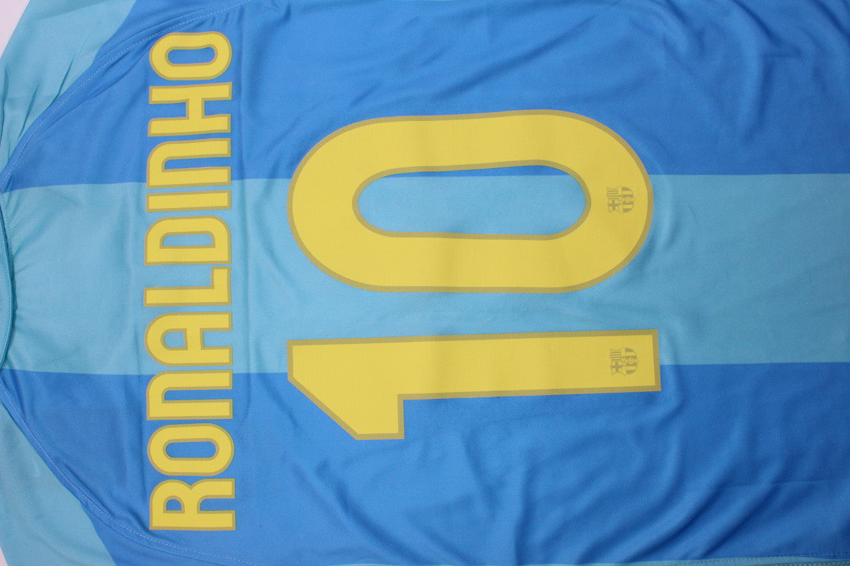 Camisa Barcelona Away 07/08 - Versão Retrô "Ronaldinho" Nº 10