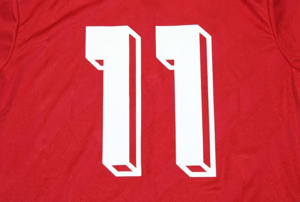Camisa Retrô Bélgica Home Versão Jogador 1986 N°.11