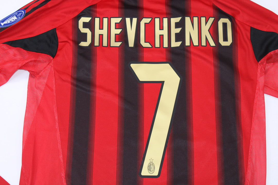 Camisa Milan Manga Longa 04/05 - Versão Retrô "Shevchenko" Nº 7