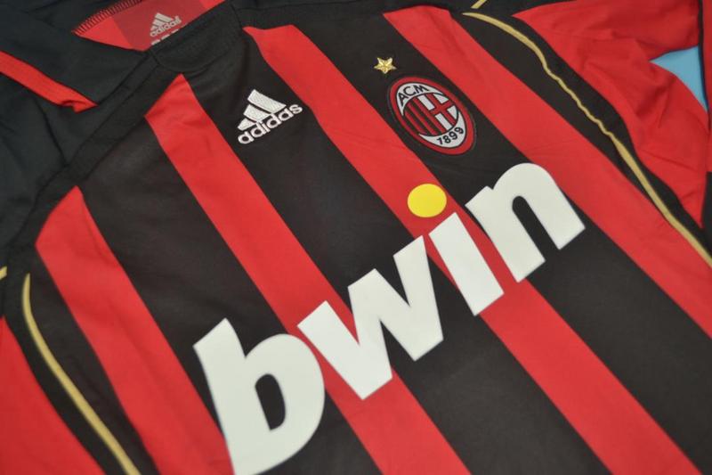 Camisa Milan Manga Longa Home 06/07 - Versão Retrô