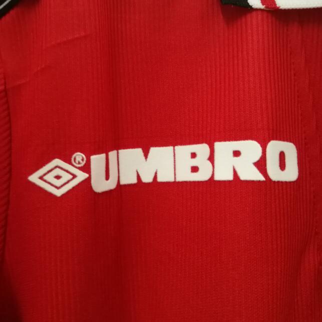 Camisa Manchester United Manga Longa Home 98/99 - Versão Retrô
