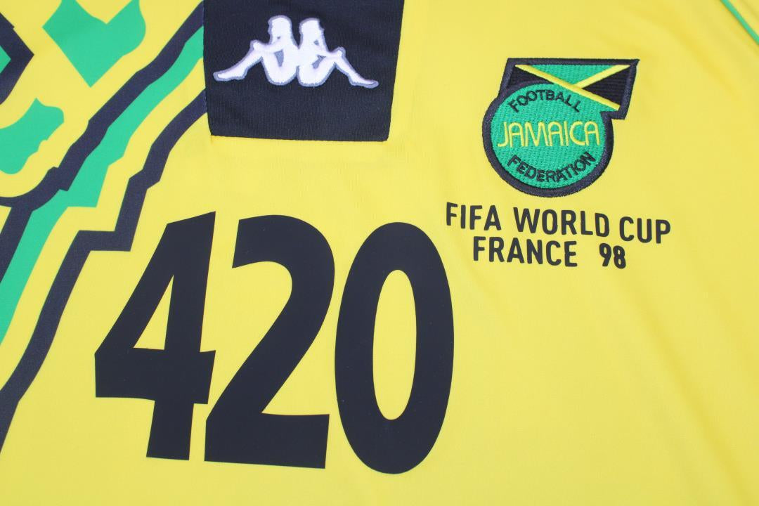 Camisa Jamaica Home 1998 - Versão Retrô "Bob Marley" N° 420