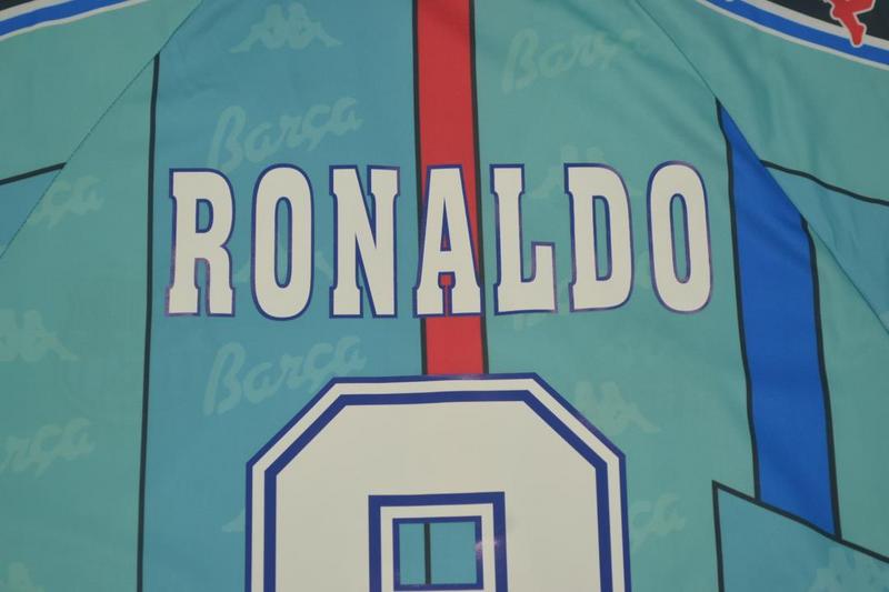 Camisa Barcelona Away 96/97 - Versão Retrô "Ronaldo" Nº 9
