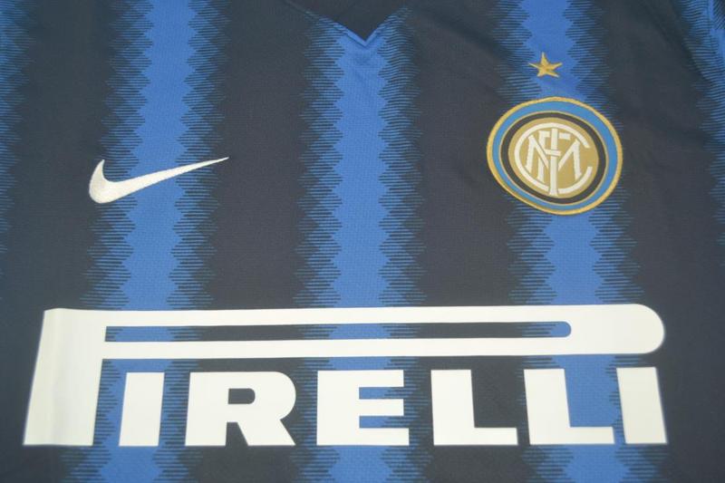 Camisa Inter de Milão Manga Longa Home 10/11 - Versão Retrô