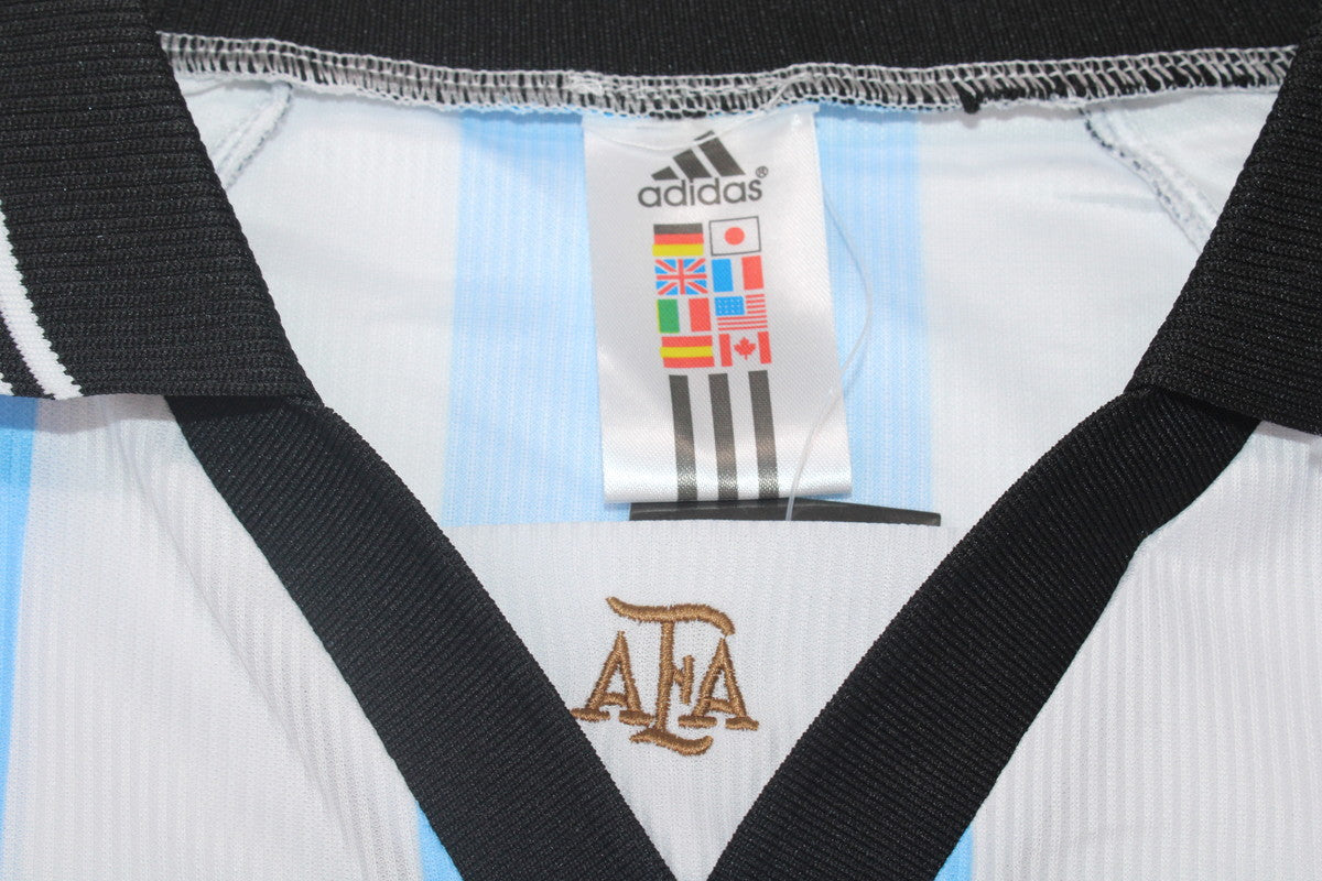 Camisa Argentina Manga Longa Home 1998 - Versão Retrô