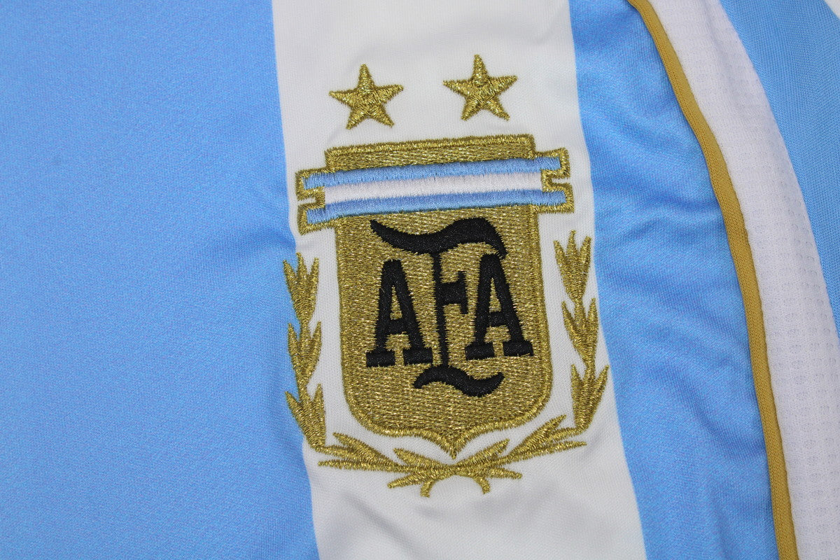 Camisa Argentina Manga Longa 2006 - Versão Retrô "Messi" Nº 19