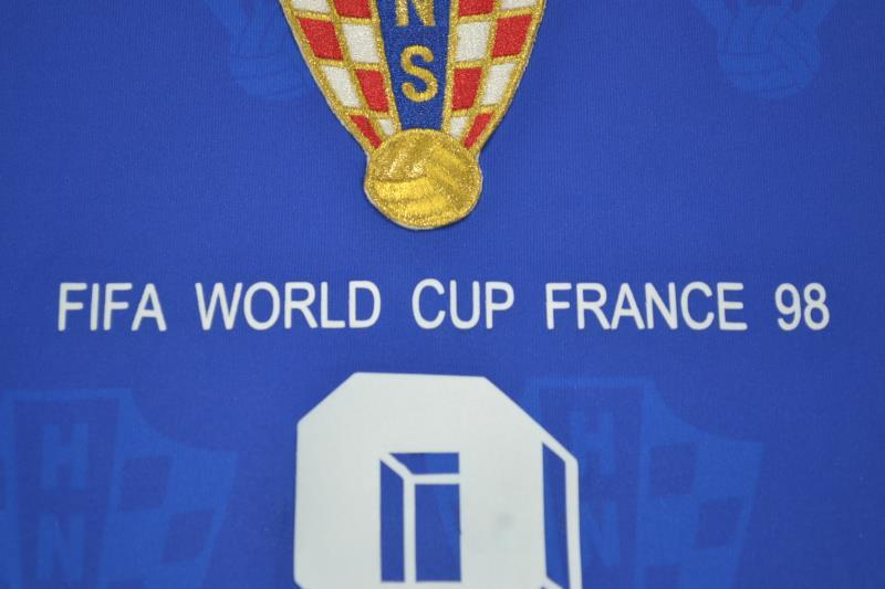 Camisa Retrô Croacia Away Copa do Mundo Versão 1998 "Šuker" N°9