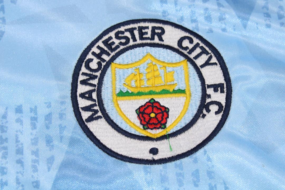 Camisa Manchester City Home 88/90 - Versão Retrô "Quinn" Nº 9