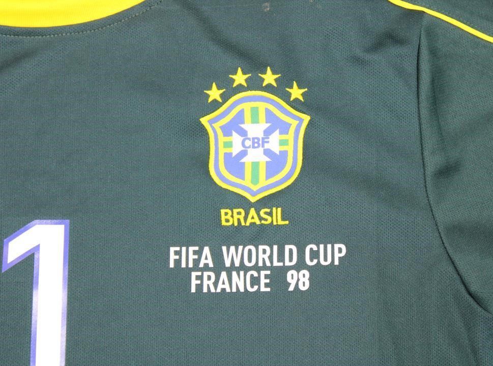 Camisa Retrô Brasil   Copa do Mundo Versão 1998 "Taffarel" N°.1