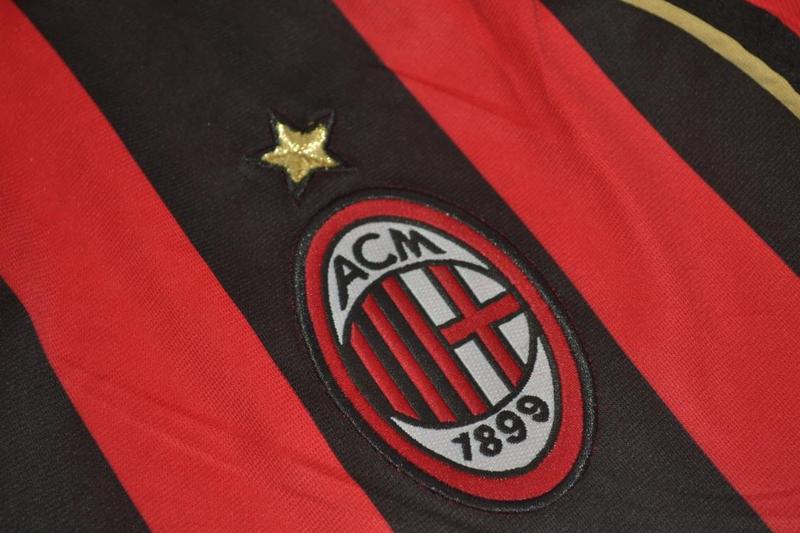 Camisa Milan Manga Longa Home 06/07 - Versão Retrô