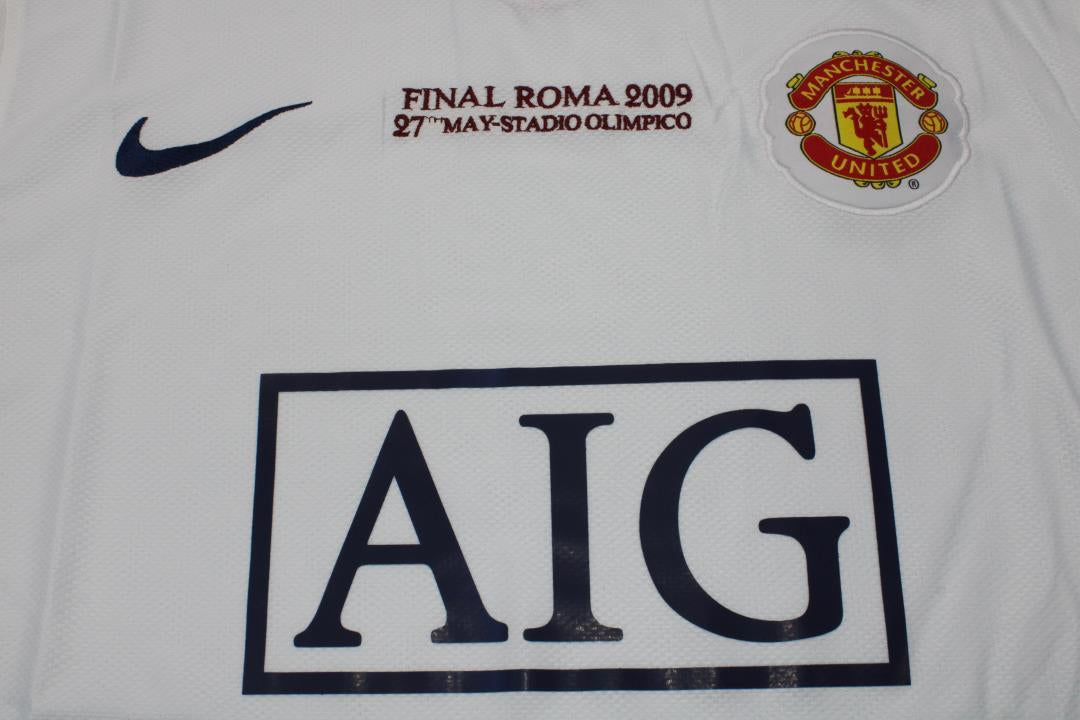 Camisa Manchester United Manga Longa Final Roma 2009 - Versão Retrô "Barroso" Nº 7