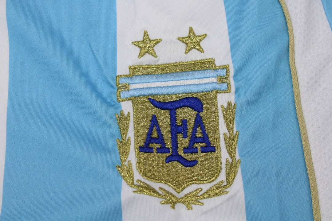 Camisa Retrô Argentina Home Copa do Mundo Versão 2006 "Riquelme" N°.10
