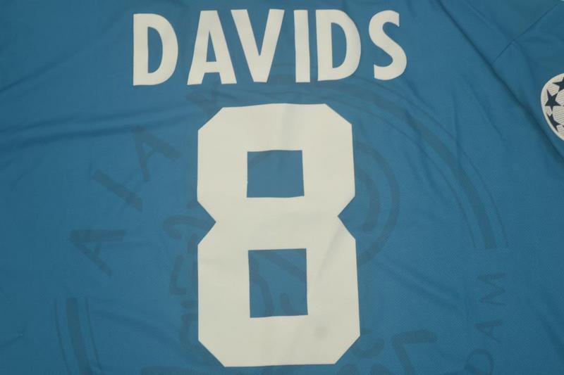 Camisa Ajax Away 95/96 - Versão Retrô "Davids" Nº 8