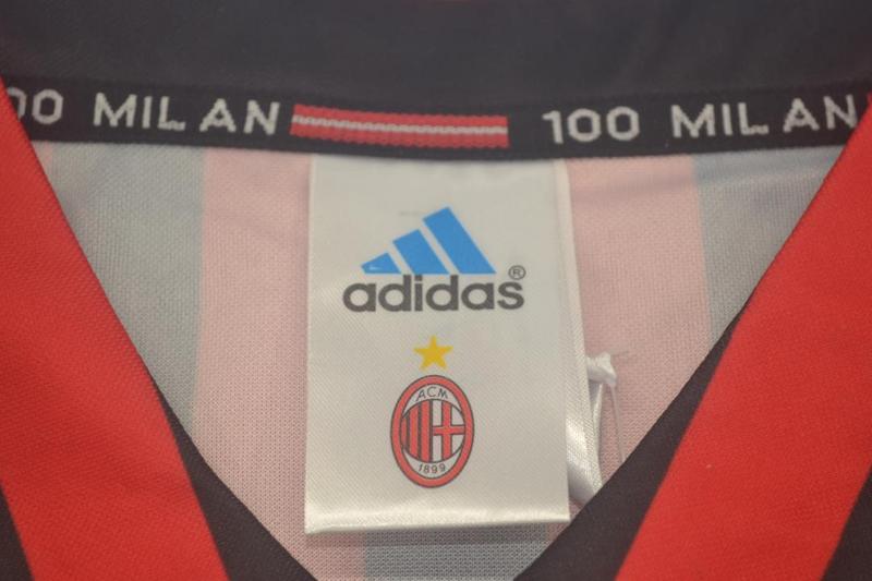 Camisa Retrô Milan Home centenário 99/00
