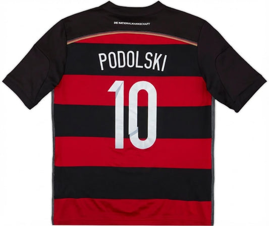 Camisa Retrô Alemanha Away Copa do Mundo Versão 2014 "Podolski" N°.10